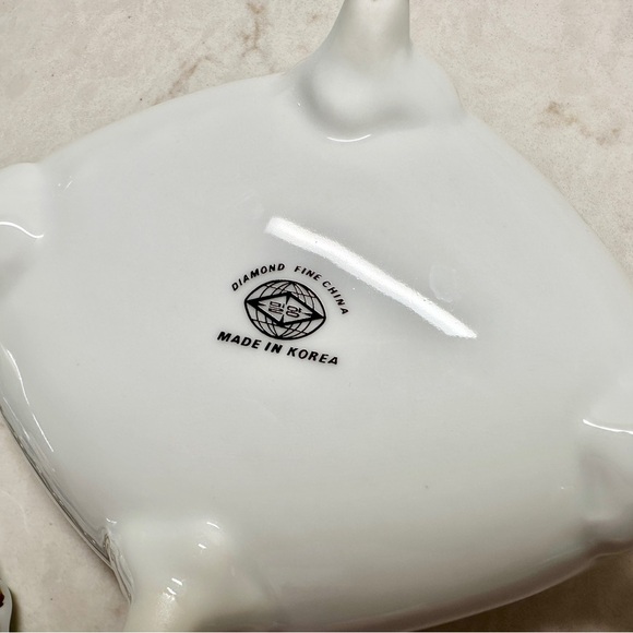 DIAMOND FINE CHINA, TRINKET BOX. MADE OF PORCELAIN WITH A LUSTERWARE FINISH. - Picture 11 of 12